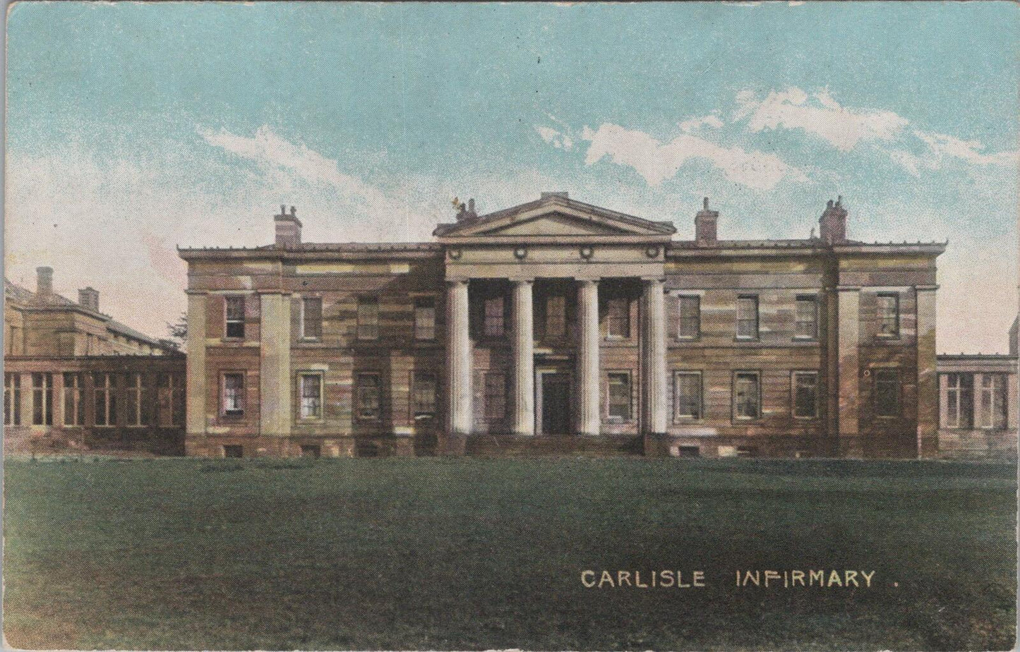 Cumbria Postcard: Carlisle Infirmary, Neoclassical Portico Building XT2013