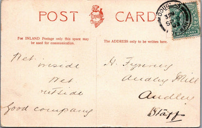 Isle of Man Postcard: Queen's Promenade and Derby Castle Douglas, 1900's XT2024