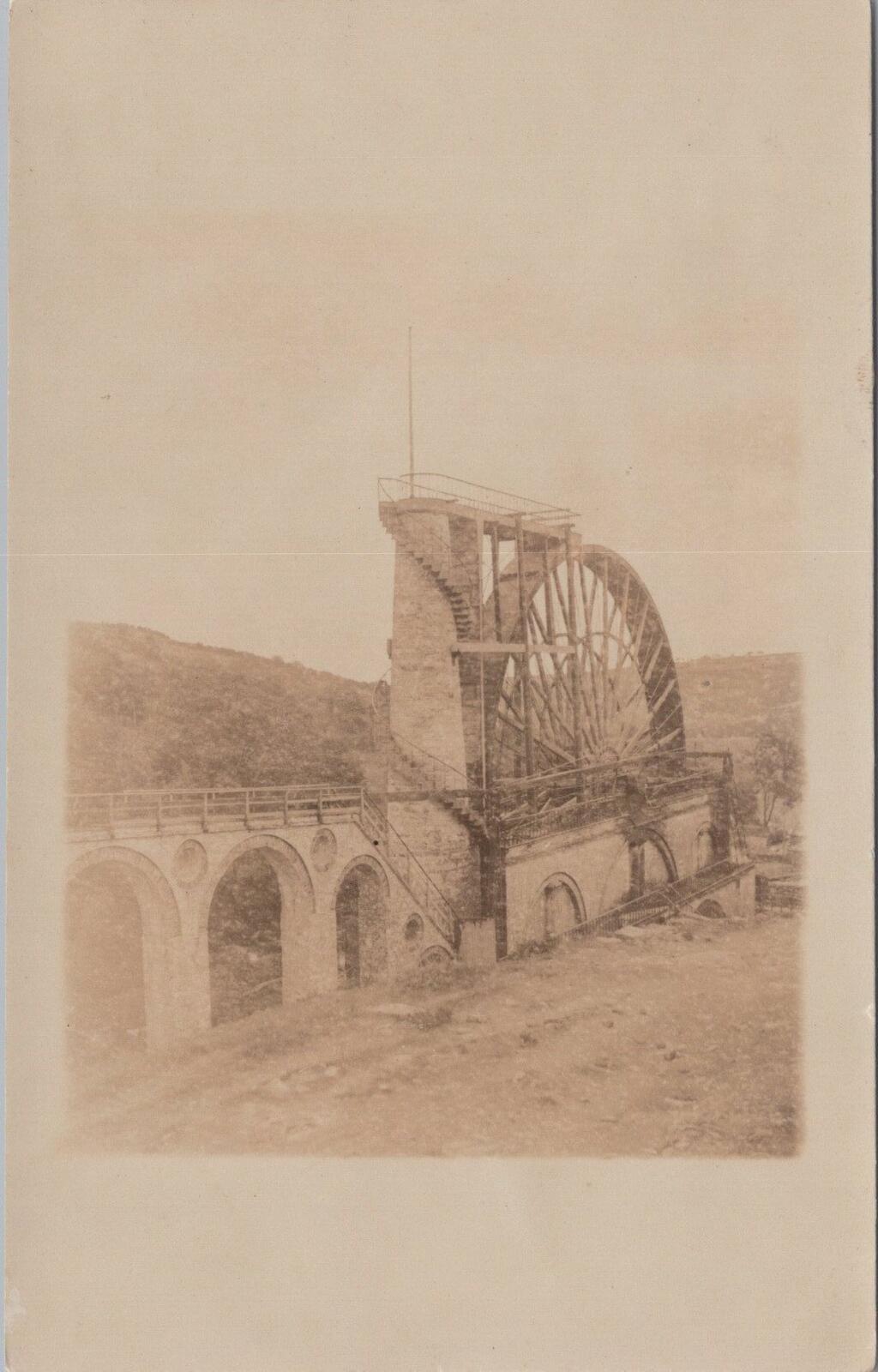 Isle of Man Postcard: Great Laxey Wheel Lady Isabella Sepia Water Wheel  XT2025