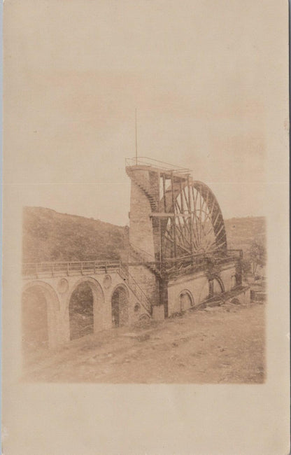 Isle of Man Postcard: Great Laxey Wheel Lady Isabella Sepia Water Wheel  XT2025