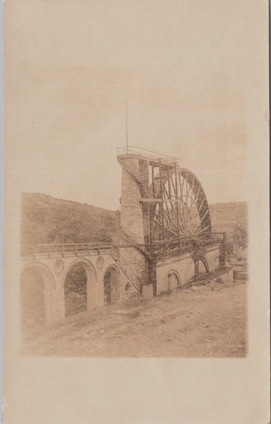 Isle of Man Postcard: Great Laxey Wheel Lady Isabella Sepia Water Wheel  XT2025
