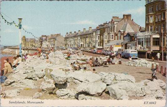 Lancashire Postcard: Sandylands Promenade Rock Gardens Morecambe 1970's XT2034