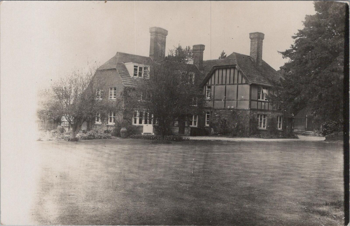 Unknown Location Postcard: Tudor Style House Architecture Sepia 1910's XT2037