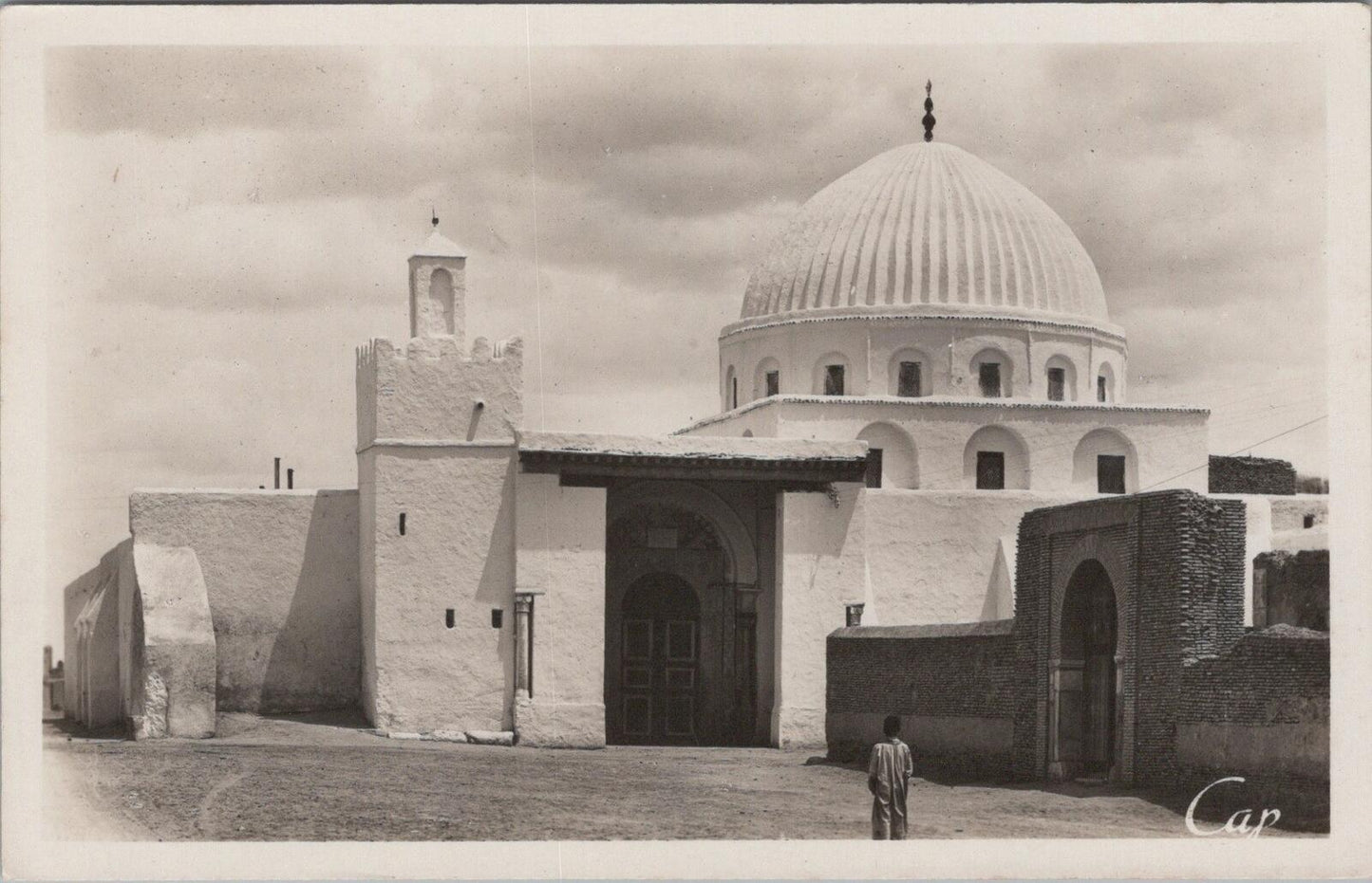 Tunisia Postcard: Mosque of Sidi-Abd-el-Kader Kairouan Real Photo 1910's  XT2042