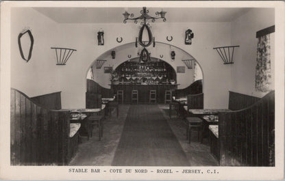 Jersey Postcard: Stable Bar Cote Du Nord Rozel Interior 1950's XT2043