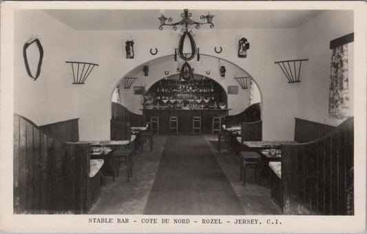 Jersey Postcard: Stable Bar Cote Du Nord Rozel Interior 1950's XT2043