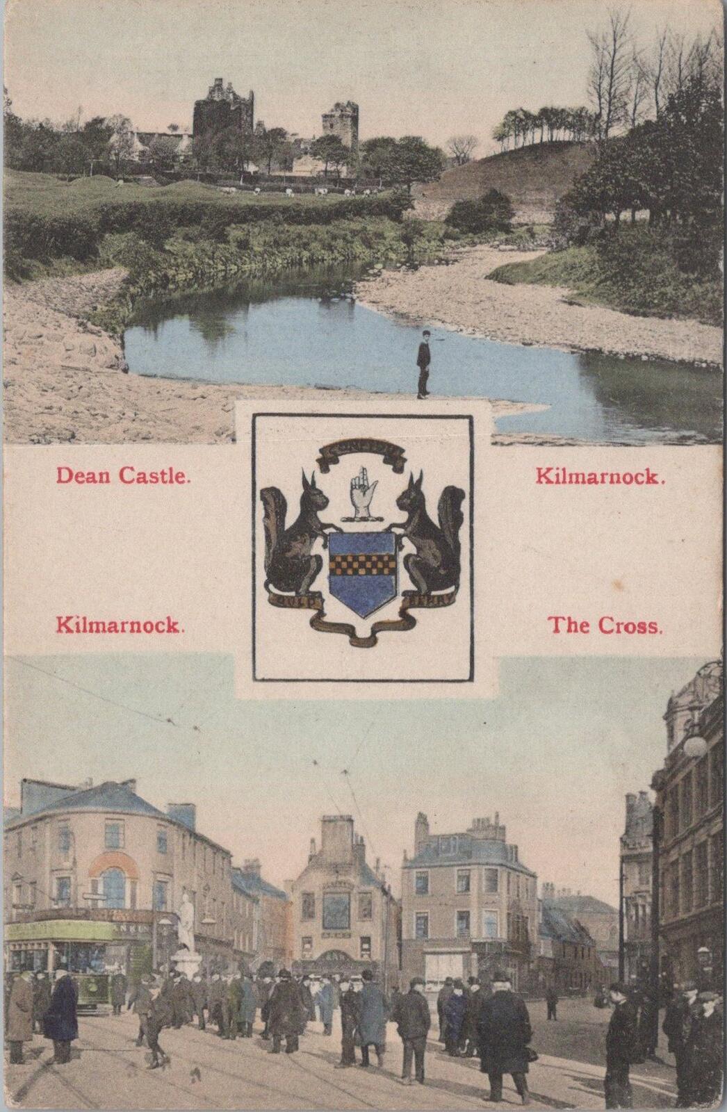 East Ayrshire Postcard: Multiview Dean Castle and The Cross Kilmarnock  XT2045
