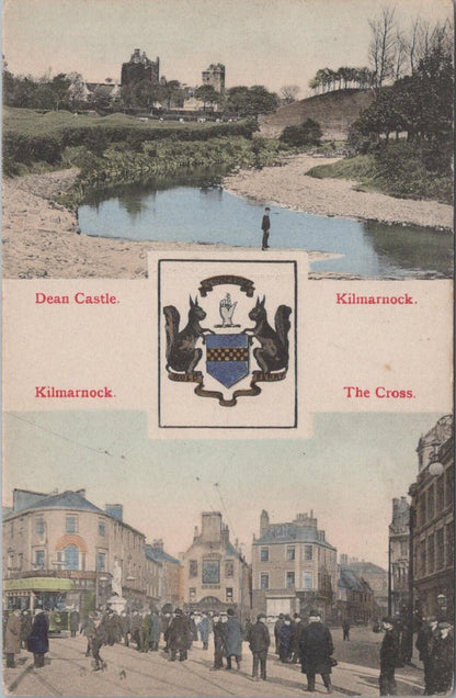 East Ayrshire Postcard: Multiview Dean Castle and The Cross Kilmarnock  XT2045