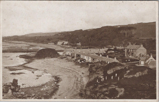 Ayrshire Postcard: Dunure Village from the Castle Seafront Cottages  XT2046