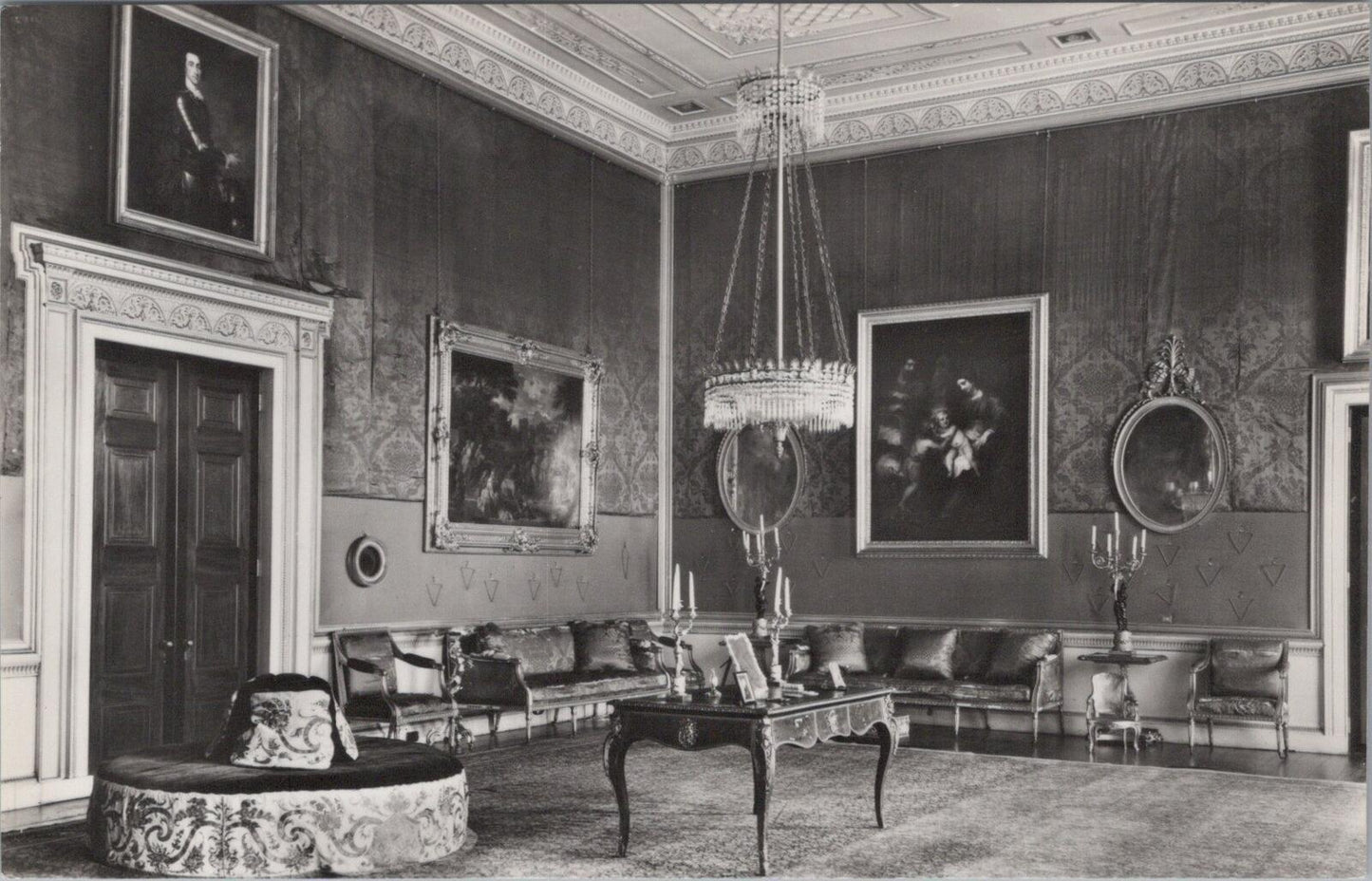 Warwickshire Postcard: Ragley Hall The Red Saloon Interior Stately Home XT2052