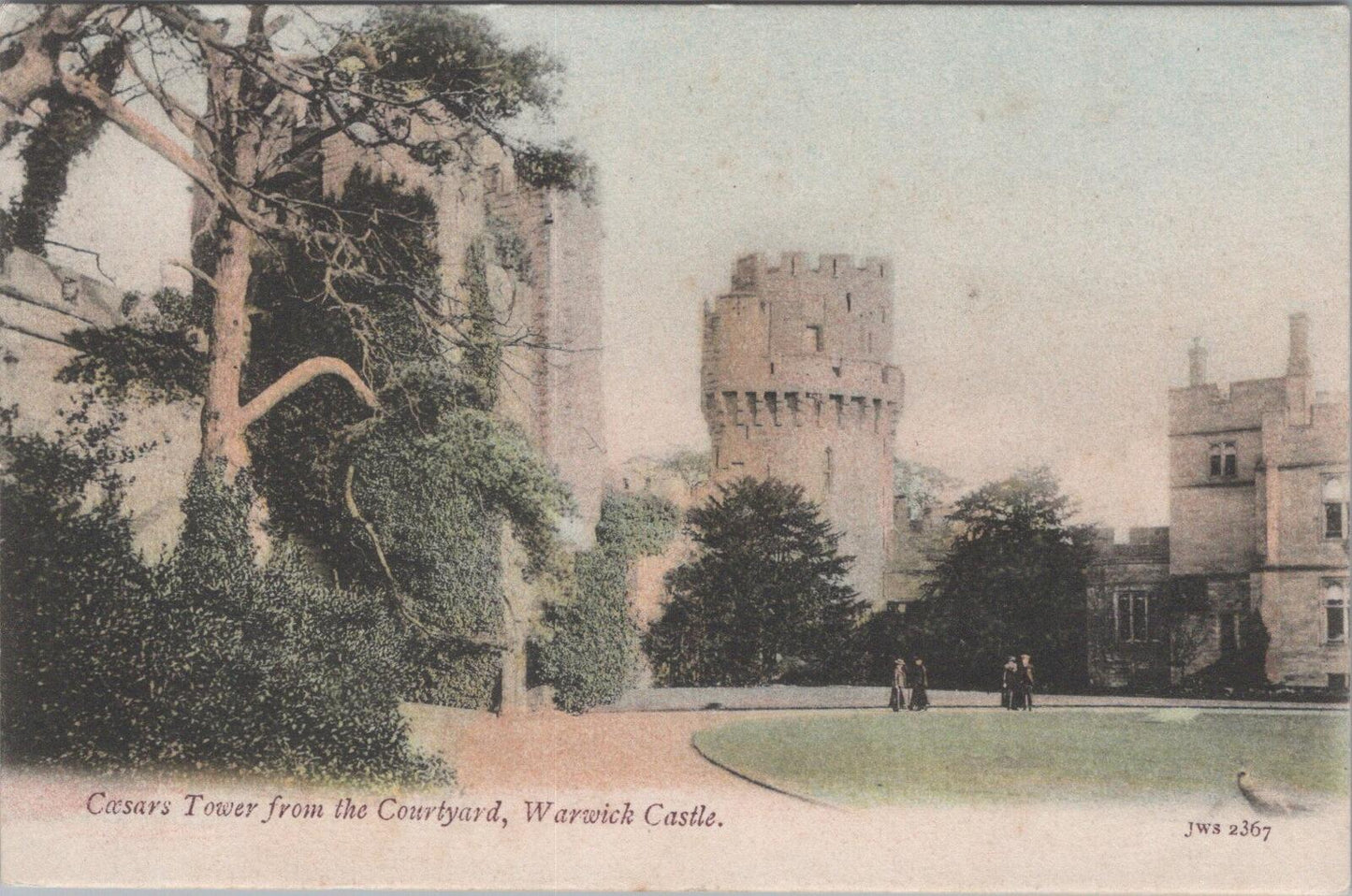 Warwickshire Postcard: Caesars Tower from the Courtyard Warwick Castle  XT2053