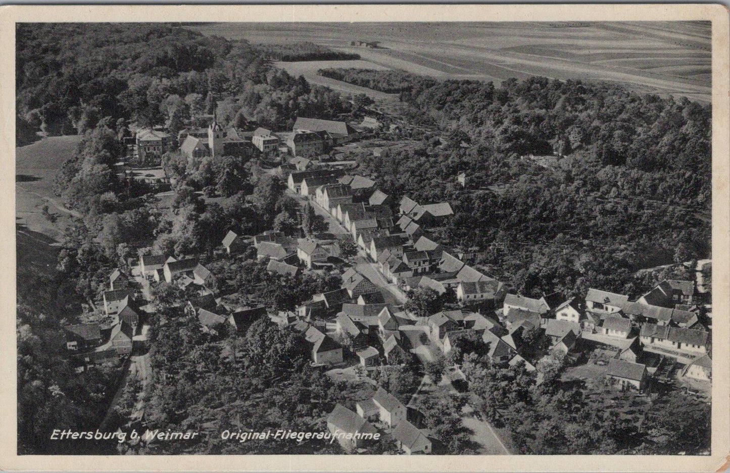 Germany Postcard: Ettersburg b. Weimar Aerial View Thuringia Village  XT2055
