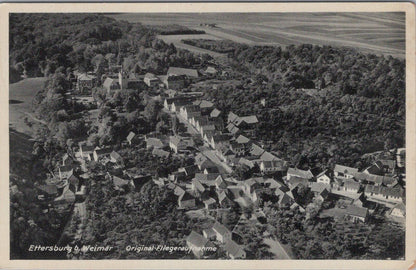 Germany Postcard: Ettersburg b. Weimar Aerial View Thuringia Village  XT2055