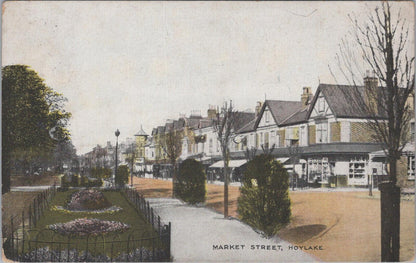Cheshire Postcard: Market Street Hoylake Street Scene Garden Parade  XT2062