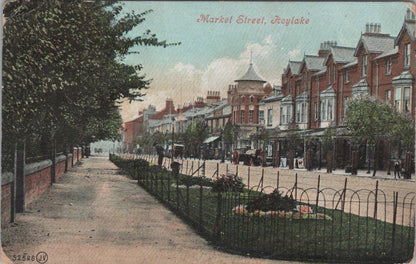 Cheshire Postcard: Market Street Hoylake Street Scene Garden Parade  XT2063