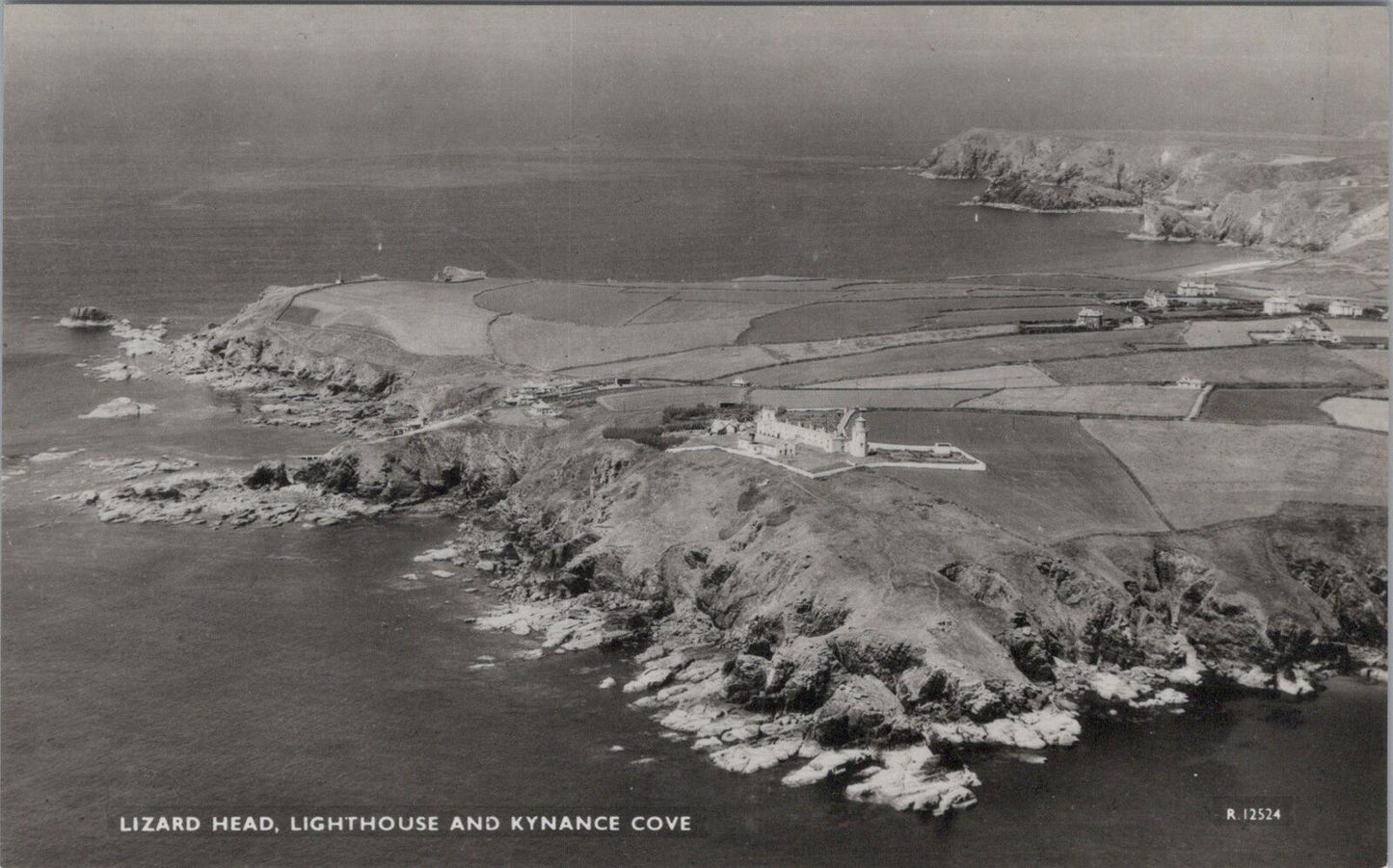 Cornwall Postcard: Lizard Head Lighthouse and Kynance Cove Aerial View XT2065