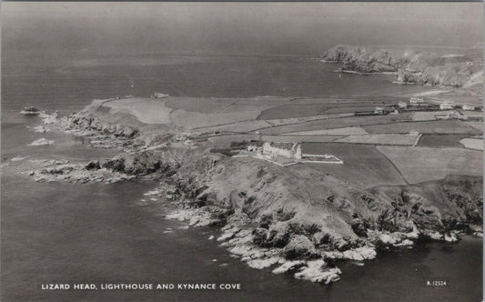 Cornwall Postcard: Lizard Head Lighthouse and Kynance Cove Aerial View XT2065