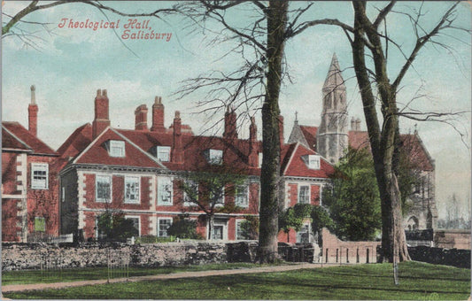 Wiltshire Postcard: Salisbury, Theological Hall, Cathedral Close 1900's XT2072