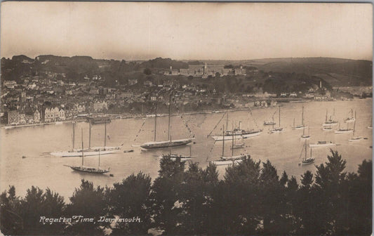 Devon Postcard: Dartmouth, Regatta Time, River Dart and Naval College XT2074