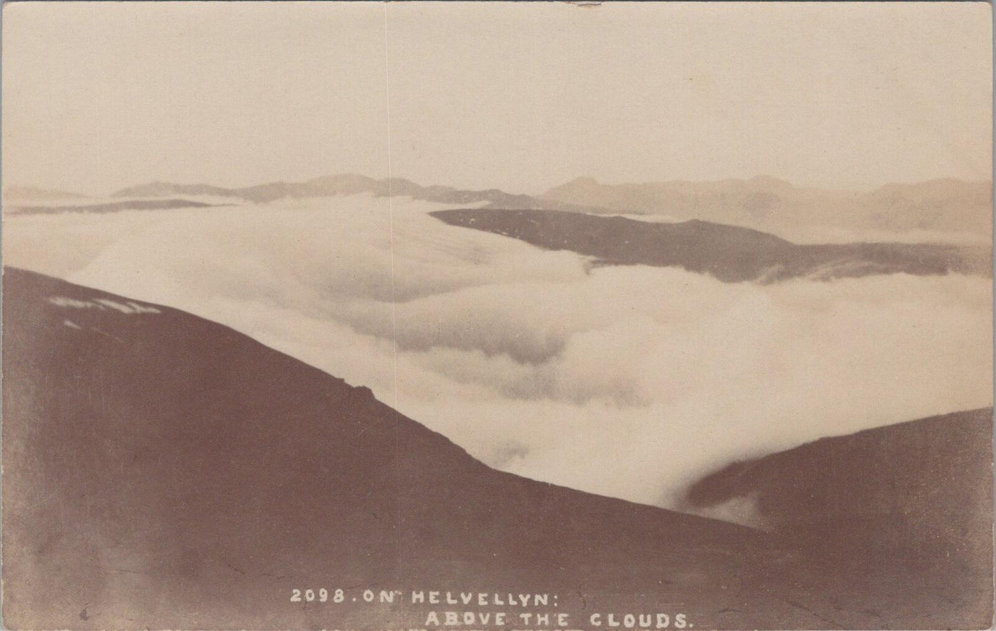 Cumbria Postcard: Helvellyn, Above The Clouds, Mountain, The Lake District XT2078