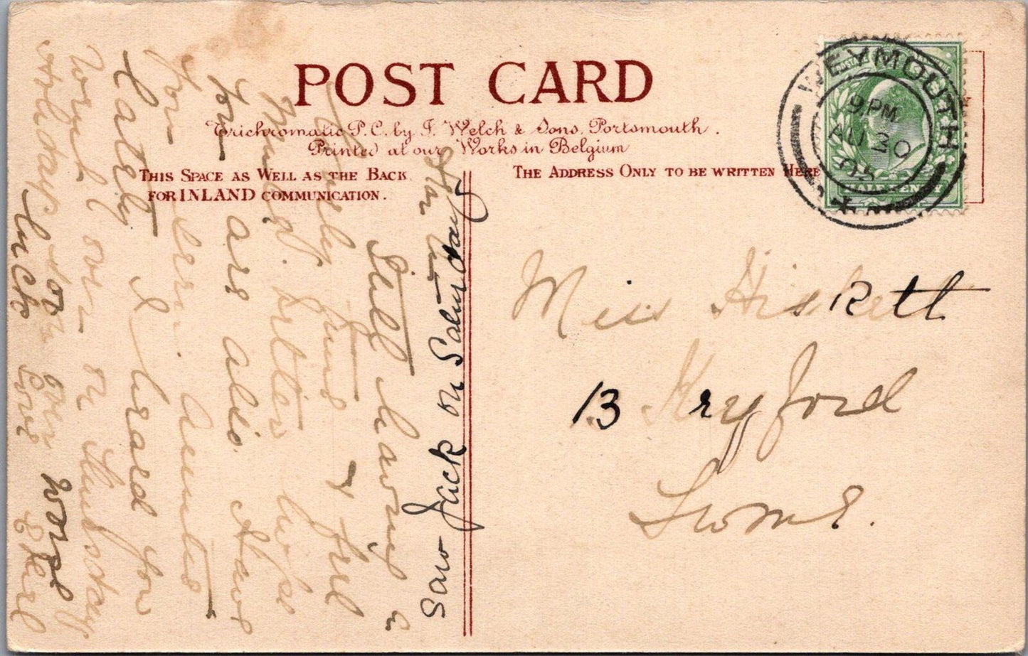 Dorset Postcard: The Stream at Upwey, near Weymouth, Wishing Well 1900's XT2090