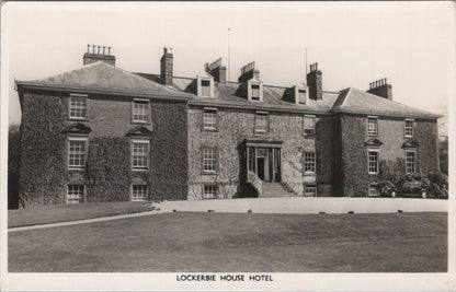 Dumfriesshire Postcard: Lockerbie House Hotel Scotland Manor RPPC 1950s XT3427