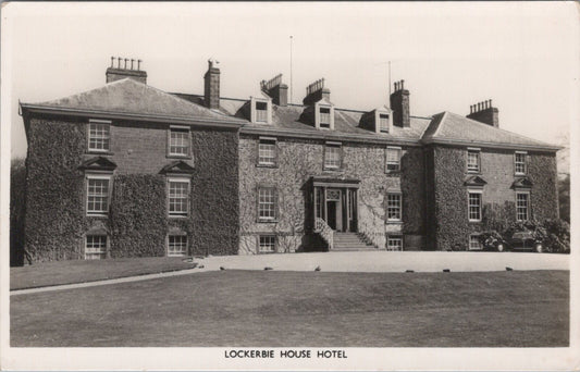 Dumfriesshire Postcard: Lockerbie House Hotel Scotland Manor RPPC 1950s XT3427