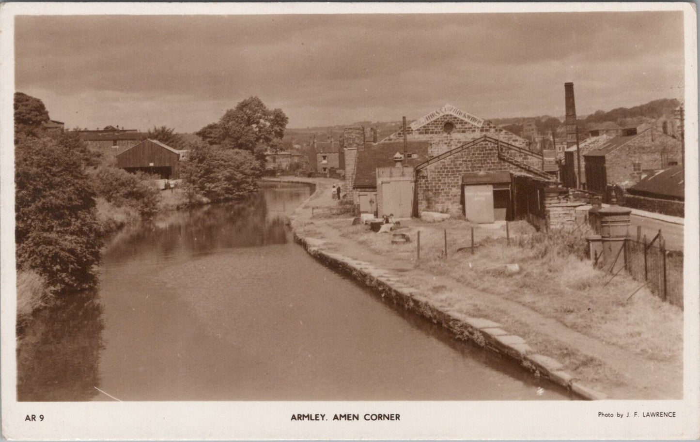Yorkshire Postcard: Armley Amen Corner Leeds Liverpool Canal Wharf RPPC XT3431