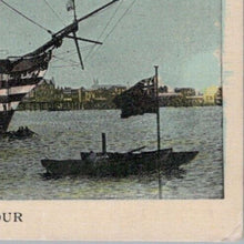Load image into Gallery viewer, Naval History Postcard - HMS Victory in Portsmouth Harbour. Posted 1913 -RS39391
