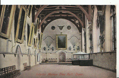 Kent Postcard: Interior Maison Dieu Hall, Dover, Historic Timber Roof  16219A