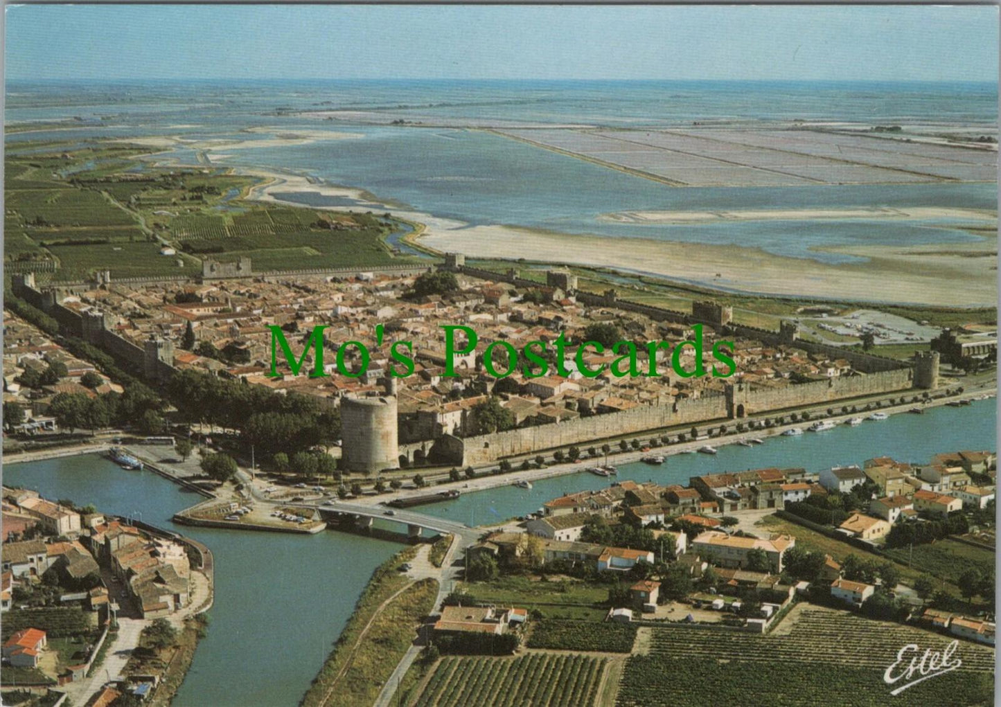 France Postcard - Aerial View of Aigues-Mortes, Gard  RRR1105