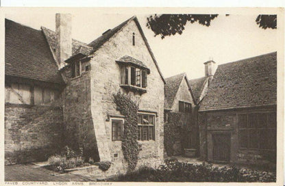 Lygon Arms Broadway Worcestershire Postcard The Lygon Series Vintage 2553A