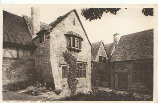 Lygon Arms Broadway Worcestershire Postcard The Lygon Series Vintage 2553A