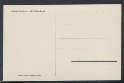 Switzerland Postcard - Altdorf, Dorfplatz Mit Telldenkmal  RS12149
