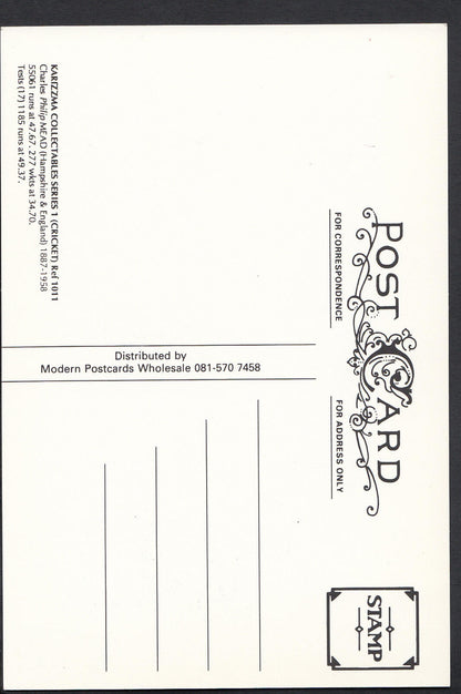 Cricket Postcard: Philip Mead Hampshire England Player Henry Coller 1990's A8167