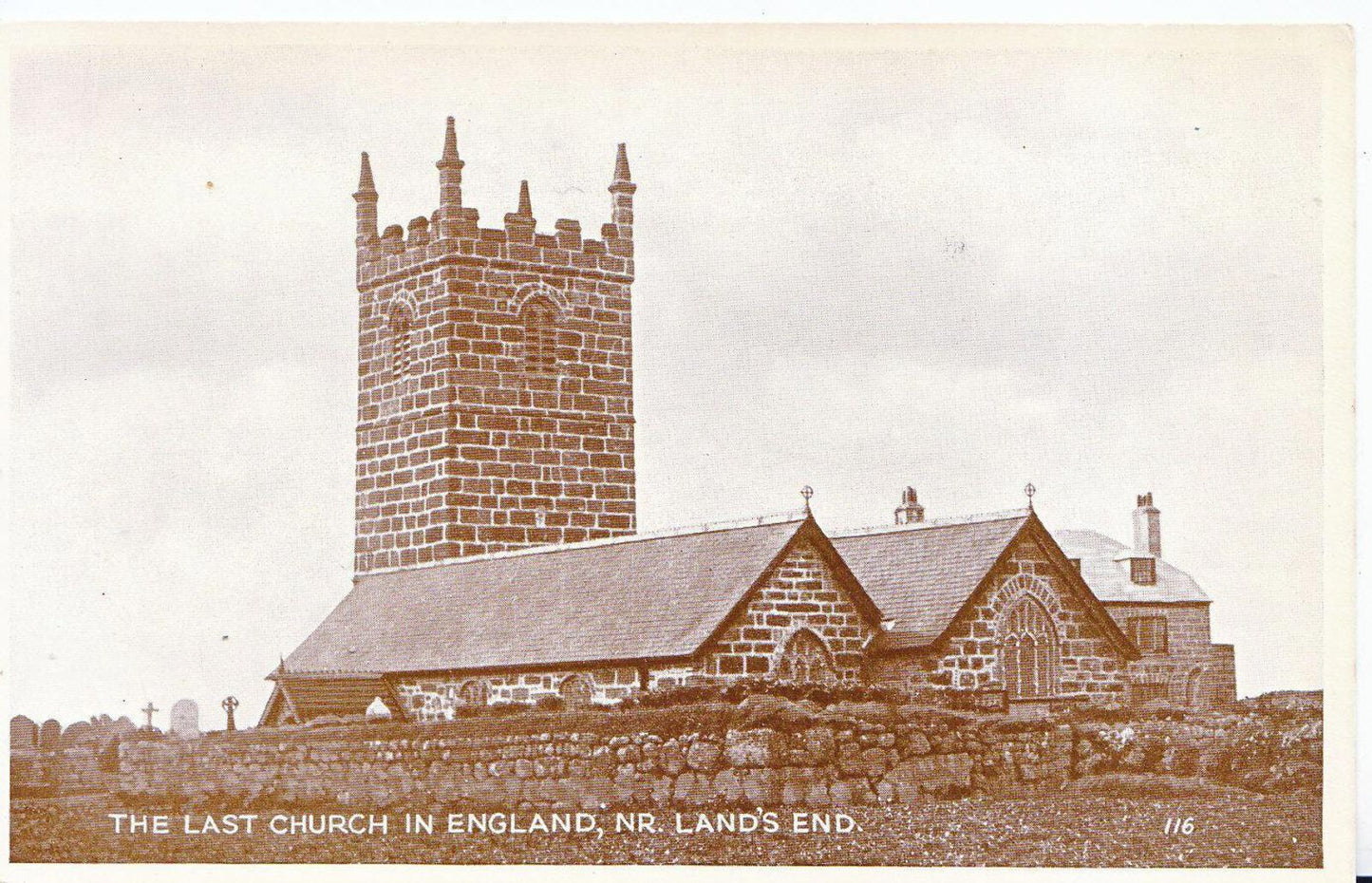 Cornwall Postcard - The Last Church in England, Near Land's End  SL2188