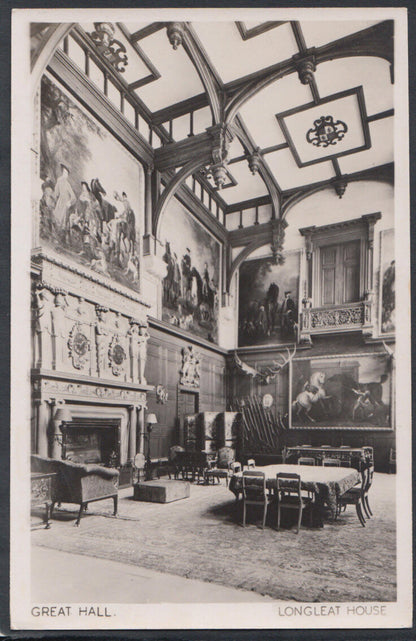 Wiltshire Postcard - Longleat House, The Great Hall  RS11988