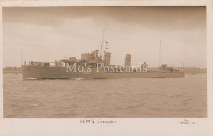 Naval History Postcard - H.M.S Crusader, Royal Navy C-class Destroyer  XT67