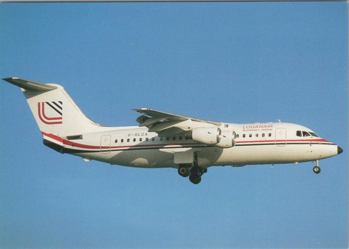 Aviation Postcard: British Aerospace 146-200 Loganair Aeroplane RR13578