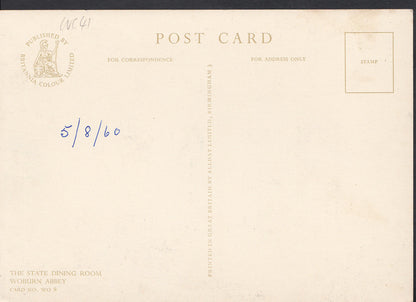 Bedfordshire Postcard - Woburn Abbey, The State Dining Room  WC41