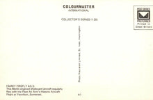 Load image into Gallery viewer, Military Aviation Postcard - Fairey Firefly AS.5 Aeroplane RS24404
