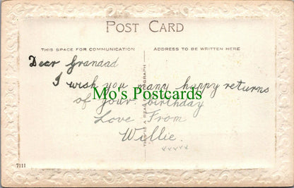 Greetings Postcard-Wishing Grandfather Many Happy Returns of The Day Ref.RS32144
