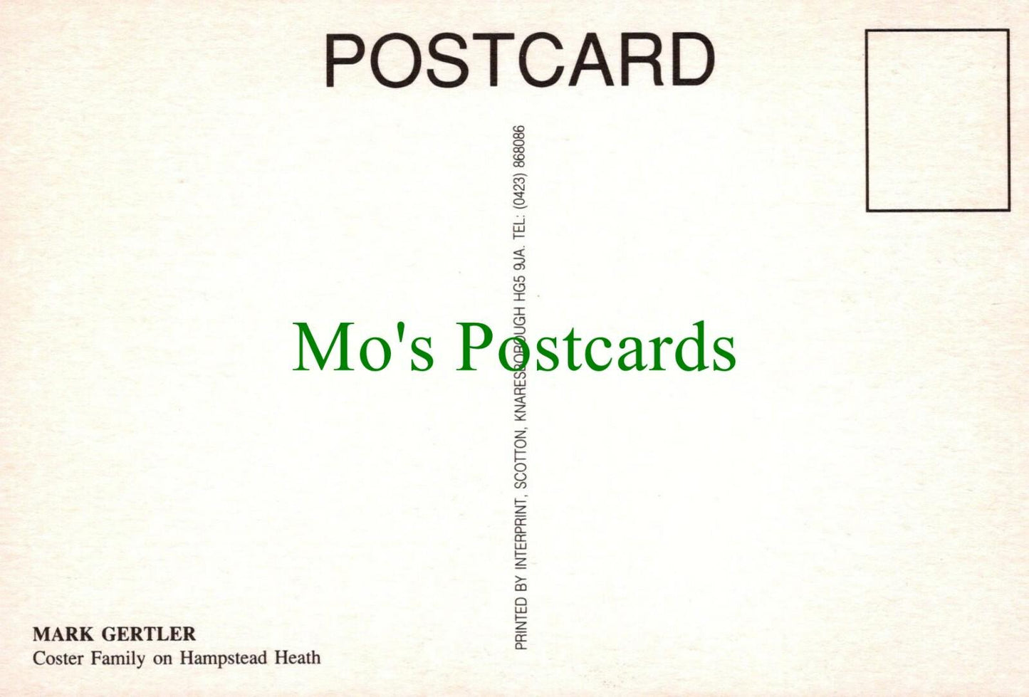 Art Postcard - Mark Gertler - Coster Family on Hampstead Heath  RS10154