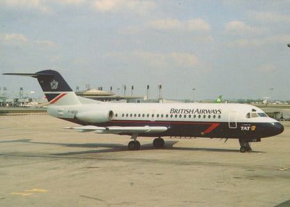 Aviation Postcard - British Airways Fokker F28 MK2000 Aeroplane  RR9937