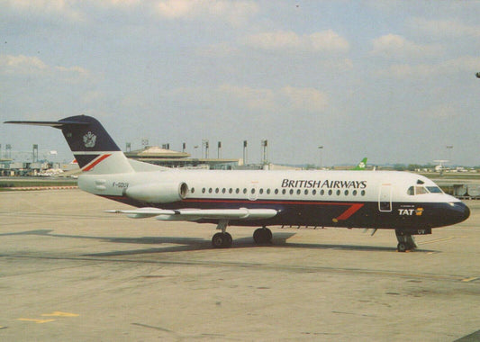 Aviation Postcard - British Airways Fokker F28 MK2000 Aeroplane  RR9937