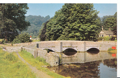Derbyshire Postcard - Sheepwash Bridge - Ashford in The Water    SL293