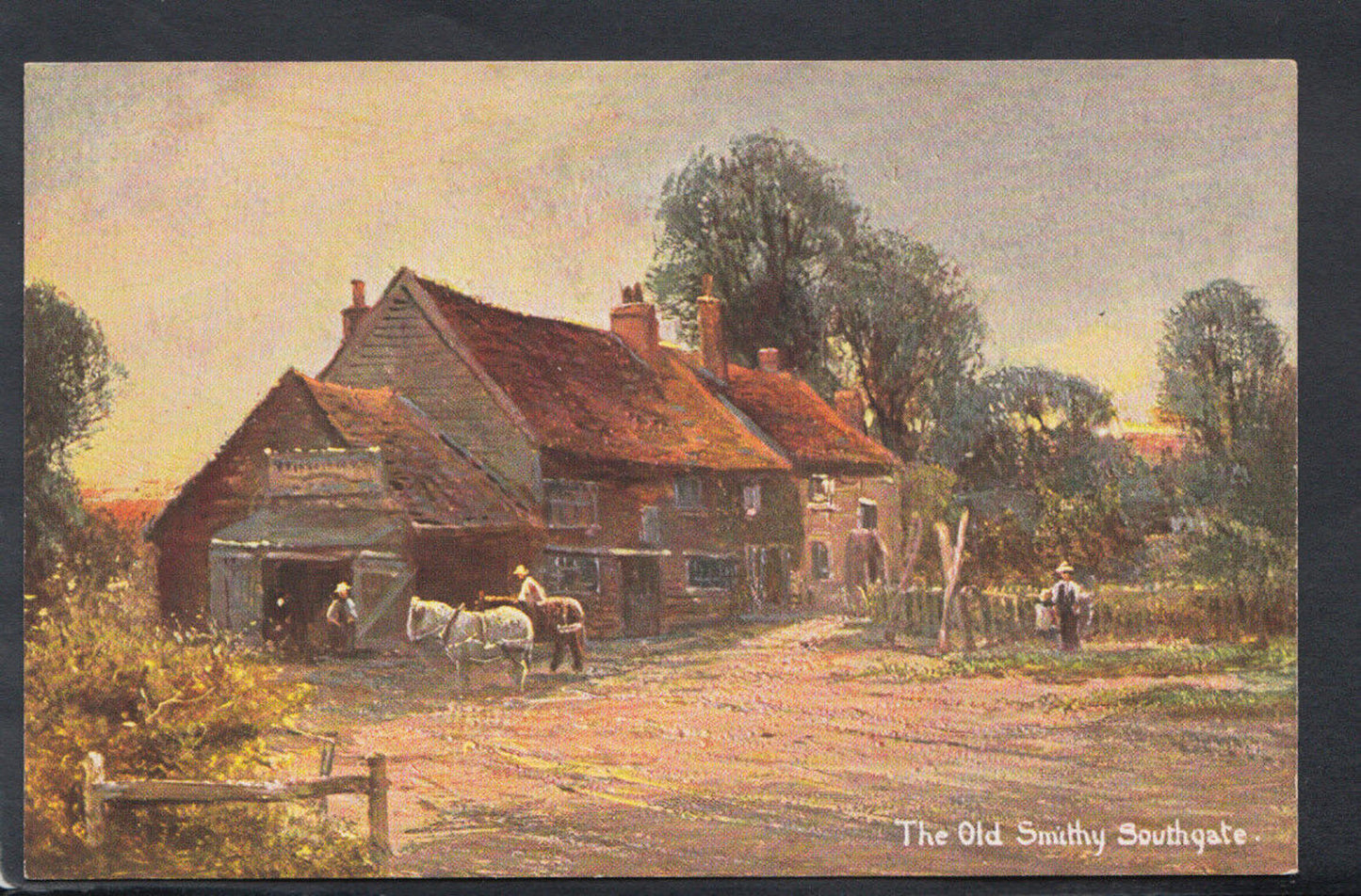 London Art Postcard: The Old Smithy, Southgate, Winchmore Hill T2597