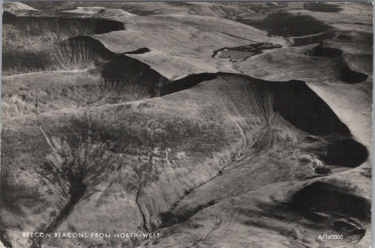 Wales Postcard - Aerial View of The Brecon Beacons From North-West   RR23221