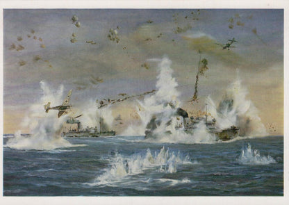 Military Art Postcard - Convoy To Malta, Conflict at Sea, John Hamilton RR22497