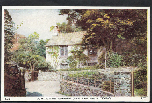 Cumbria Postcard: Dove Cottage, Grasmere, Home of Wordsworth  U395